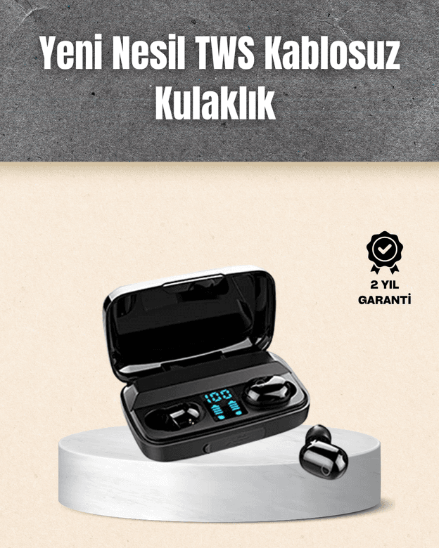 A10s TWS Ergonomik Bluetooth Kulaklık Uzun Pil Ömürlü