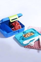 Aa Plastik 57855210125471180184975 3 Adet Design Kendinden Kaşıklı 5 Bölmeli 2 Katlı Beslenme Kutusu Bakır