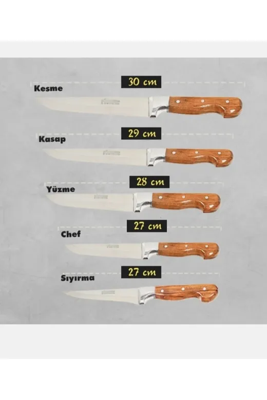 ABAZAR şkhhgg Sürmene Kasap Mutfak Seti Deluks Model