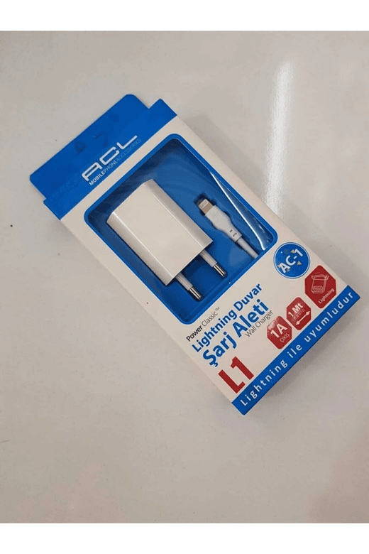 Ac-1 Acl L1 1.3A 5Watt 1Xusb 1Mt Lightning Kablo Seyahat Şarj Aleti