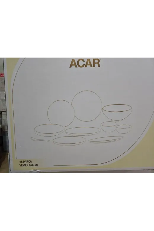 ACAR SOF6341 Senna Gold 45 Parça 6 Kişilik Porselen Yemek Takımı 7305
