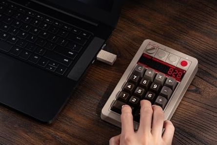 Accusys 131612405 8Bitdo Retro 18 Mechanical Numpad, Supports Calculator Mode, Bluetooth/2.4G/wired Numpad For Windows And Android - C64 Edition