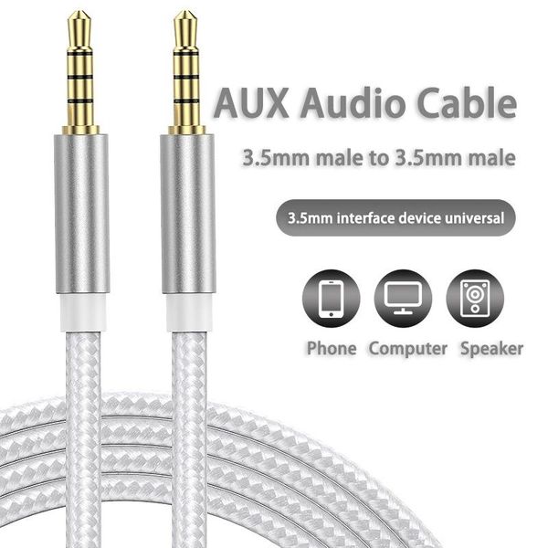 ACL A-7 3.5Mm Jack 1Mt, Kumaş Kaplama, Aux Ses Kablosu