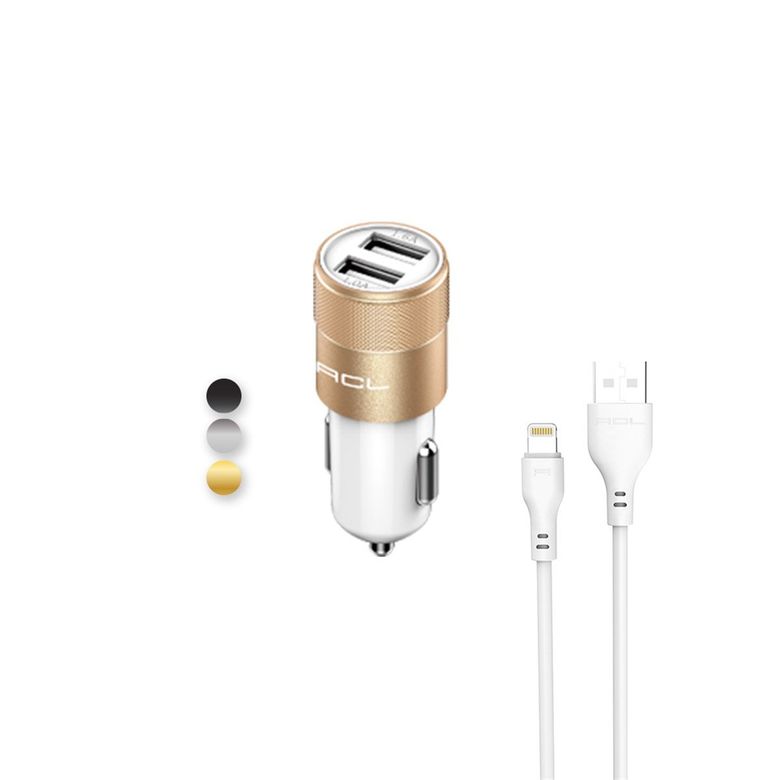 Acl Ac-07 Power Classic Series Araç İçi Şarj Aleti Lightning Kablolu Araç İçi Şarj Cihazı