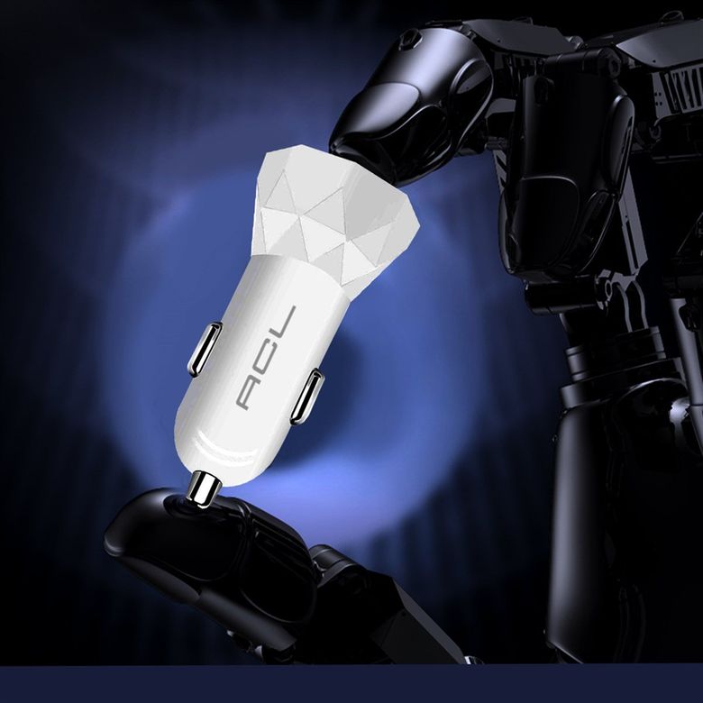 Acl Ac-90 10W Lightning Usb Kablolu 2.4A Usbx2 Araç İçi Şarj Aleti