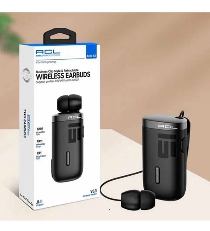 Acl Acb-59 5.3 Versiyon Çekilebilir, Titreşimli Wireless Kulakiçi Kulaklık