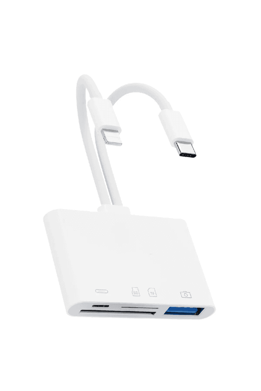 Acl Acpt-15 Lightning + Usb-C To Girişli Çoklu Port Adoptörü Otg Converter