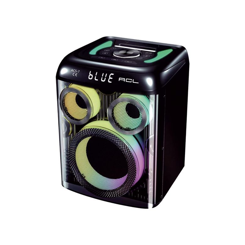 Acl Acs-7 50W Gücünde 8”Inch Hoparlörlü Mikrofonlu, Rgb Işıklı Bluetooth Hoparlör