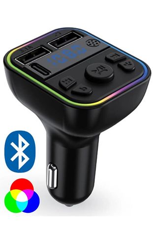 ACL Aft-12 Wireless, 1A 2Xusb, Tf Kartlı Type-C, Rgb Işıklı Fm Transmitter
