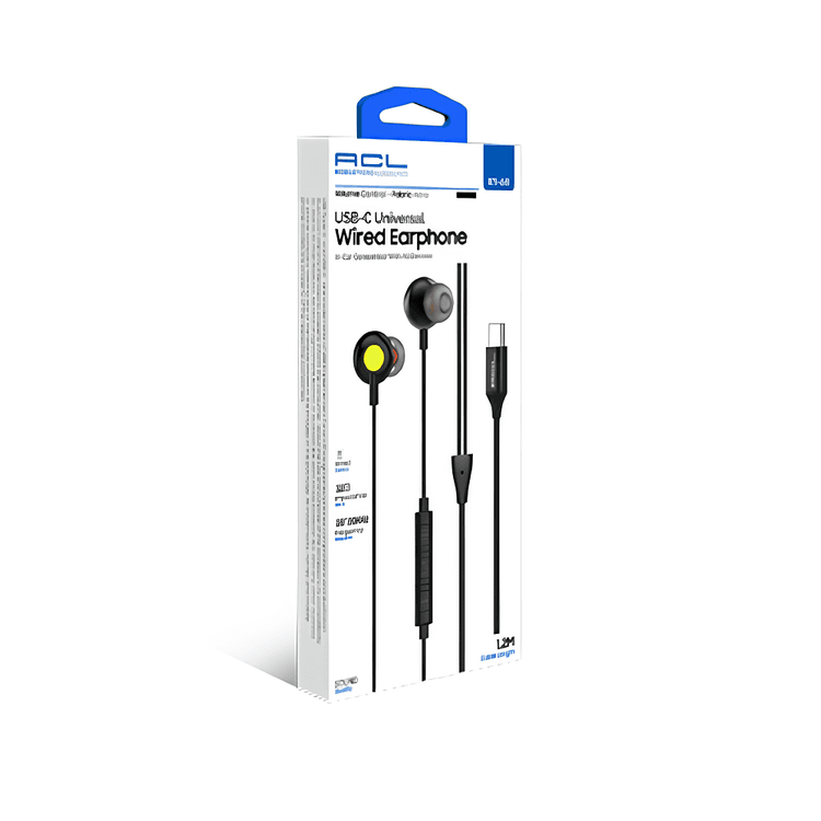 Acl K1-68 Usb-C Girişli Mikrofonlu Kumandalı 1.2Mt Kulaklık