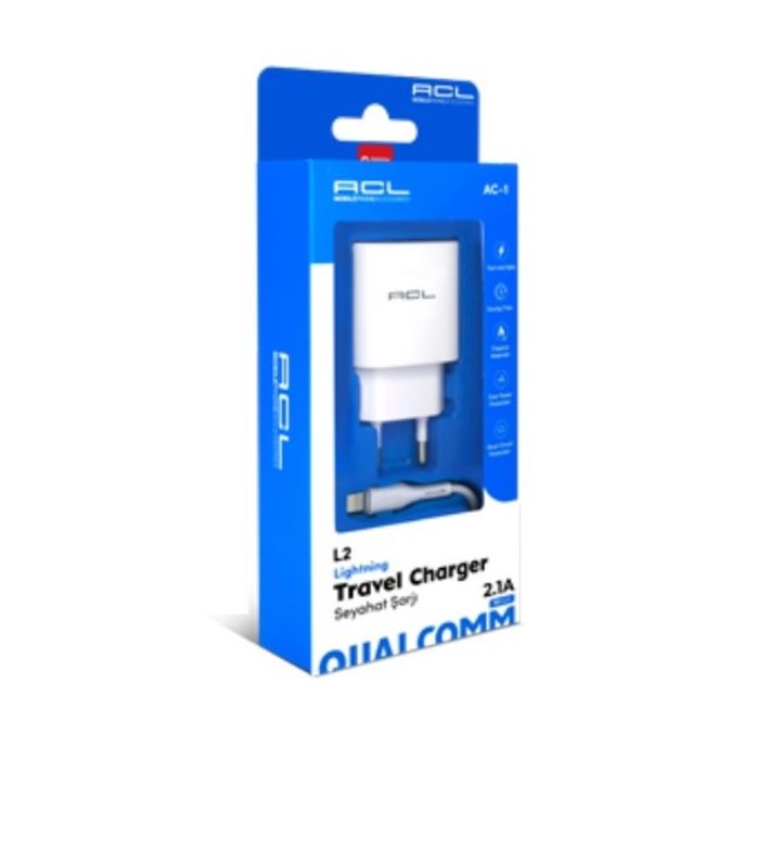 ACL L2 2.1A 10 Watt 1Xusb 1Mt Lightning Kablo Seyahat Şarj