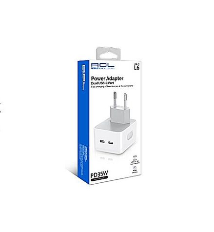 Acl L6 Pd 35W Çift Portlu  Şarj Adaptörü
