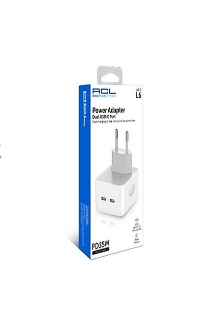 Acl L6 Pd 35W Çift Portlu  Şarj Adaptörü