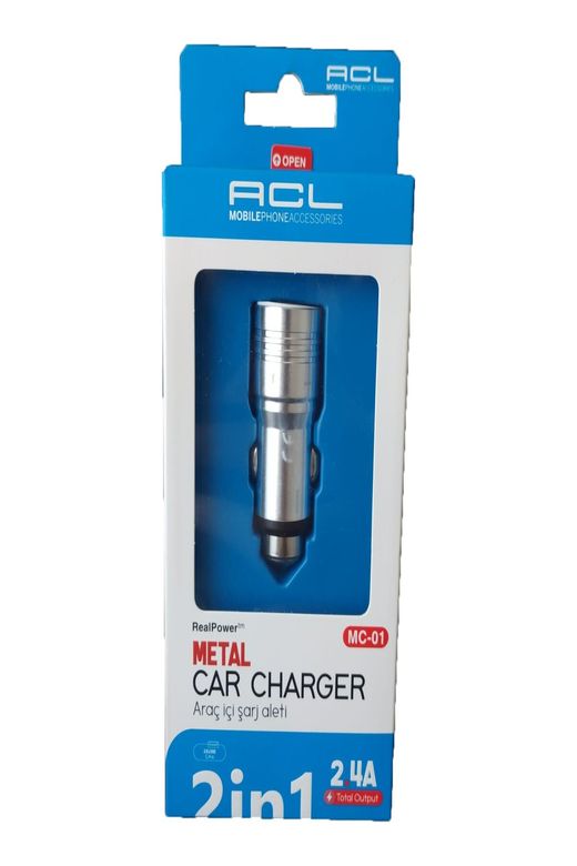 Acl Mc-01 2.4A 2Xusb Full Metal Şarj Başlığı