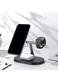ACL PrYJGWKhtw Aw011 3In1 Total 25 Watt Wireless Magsafe Şarj Standı Akıllı Saat Telefon Kulaklık Uyumlu