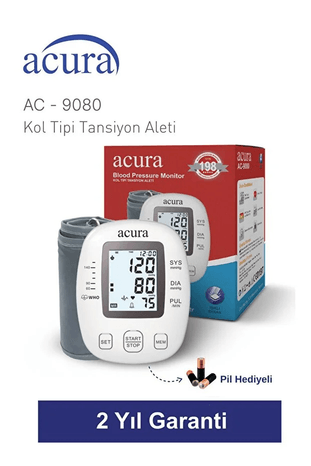 Acura Ac-9080 199 Hafızalı Tam Otomatik Koldan Ölçer Tansiyon Aleti Çanta Hediyeli