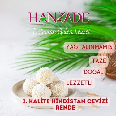 ADDA 131621308 Hanzade Bitkisel Hindistan Cevizi İri Taneli Rende 1 Kg - Yağı Alınmamış Tam Yağlı