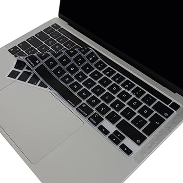 Aebo 131612103 Macbook Pro Türkçe Q Klavye Koruyucu Eu Uk Iso Enter A2338 M1 M2 A2251 A2289 A2141 Uyumlu İnce Siyah Silikon Keyboard Cover Touch Bar 13 İnç 16 İnç Siyah