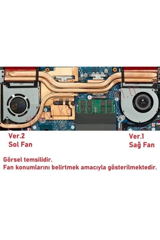 Afila NF-KR51017SETV2-00060 Asus Tuf Gaming A15 Fa506Qm-Hn005 Uyumlu Notebook Cpu, Gpu Fanı Takım, Sağ-Sol Set / Ver.2