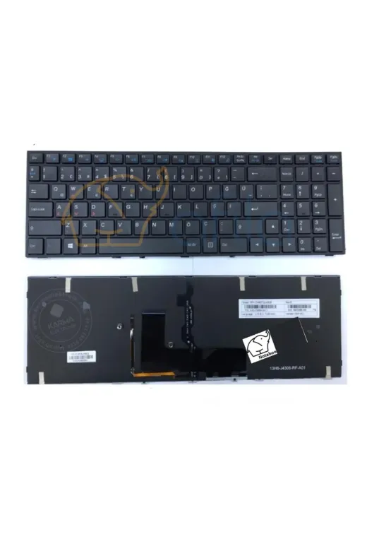 Afila NK-KR30341L..-x.1Z10 Clevo Mp-13H83Usj430B2, Mp-13H83Usj430B4 Klavye Siyah Tr/ Işıklı