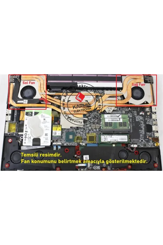 Afila TYC4UY7ESN170851657043911 Msi Ge75 Raider 9Se-410Xtr Notebook Cpu, İşlemci Fanı (Msi) L