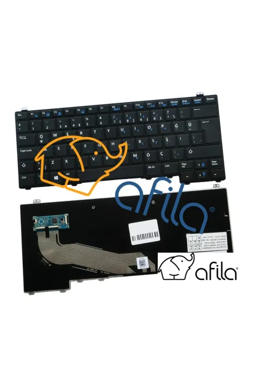 Afila TYCFKKXJ2N170420799295978 Dell Latitude E5440, E5450 Pk130Wq4A28, Sn7223 Notebook Klavyesi Tr 0M7Mry, Pk130Wq4A19 Uyumlu