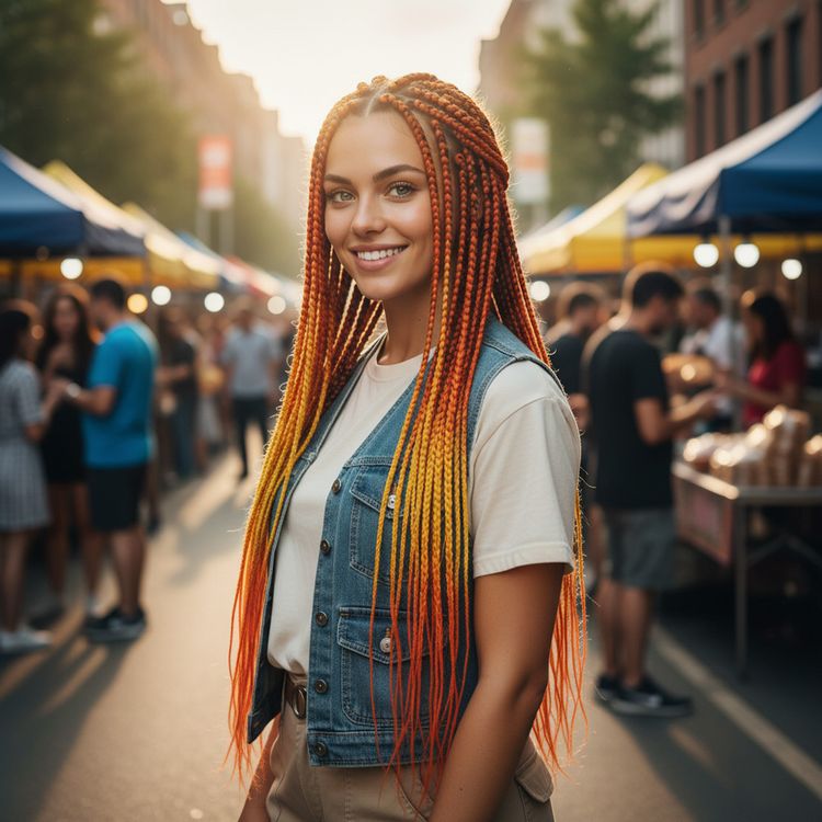 Afrika Örgüsü Ve Rasta İçin Sen Ombreli / Tcu / Sarı / Hardal Sarısı