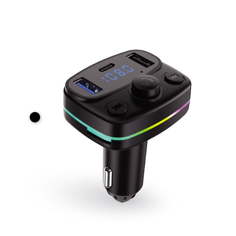 Aft-10 Acl  Rgb Type-C Fm Transmitter Müzik Oynatıcı Kablosuz Bağlantı Bluetooth 5.0 Araç Şarj