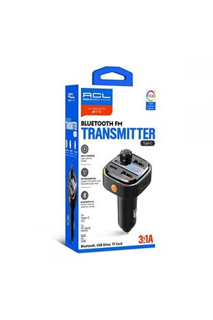 AFT-13 Wireless Acl Aft-13 3.1A Rgb Type-C Fm Transmitter Müzik Oynatıcı Kablosuz Bağlantı Araç Şarjı