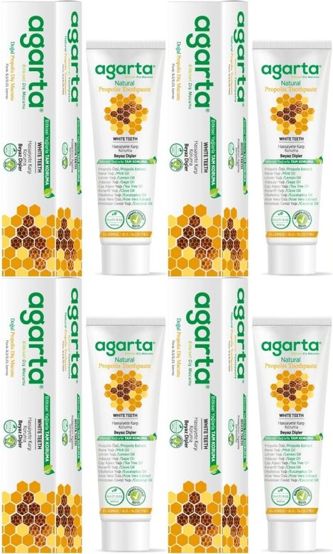 Agarta Doğal Diş Macunu 100ML Propolis (4 Lü Set)