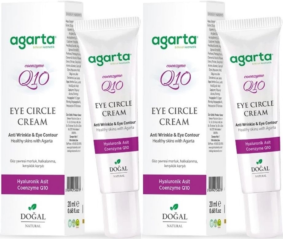 Agarta Doğal Göz Altı Kırışıklık ve Koyu Halka Yaşlandırma Karşıtı Antiaging Kremi 20 ML (2 Li Set)