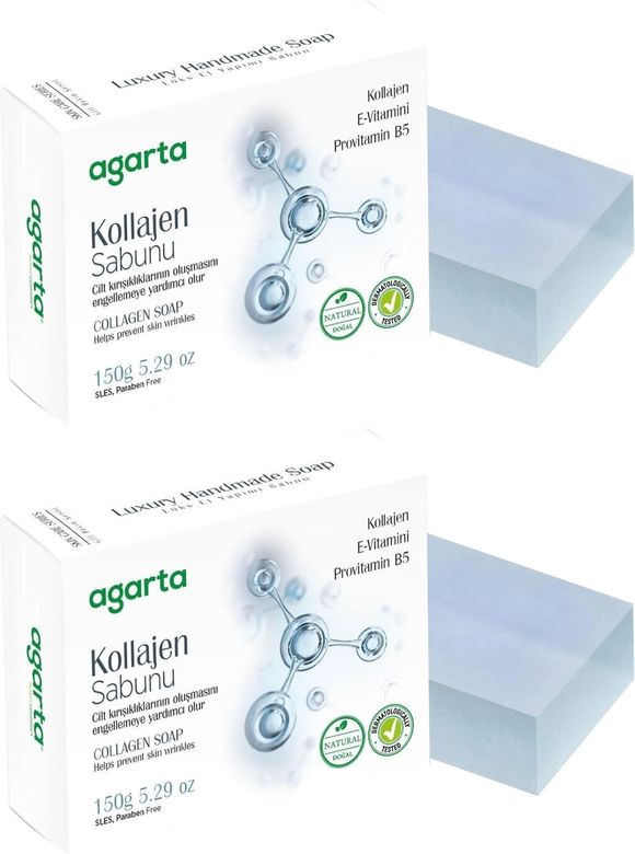 Agarta El Yapımı Doğal Sabun 150GR Kollajen (2 Li Set)