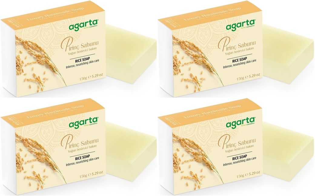 Agarta El Yapımı Doğal Sabun 150GR Pirinç (4 Lü Set)