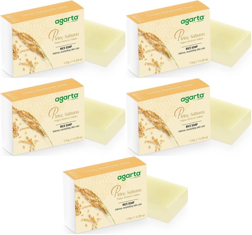 Agarta El Yapımı Doğal Sabun 150GR Pirinç (5 Li Set)