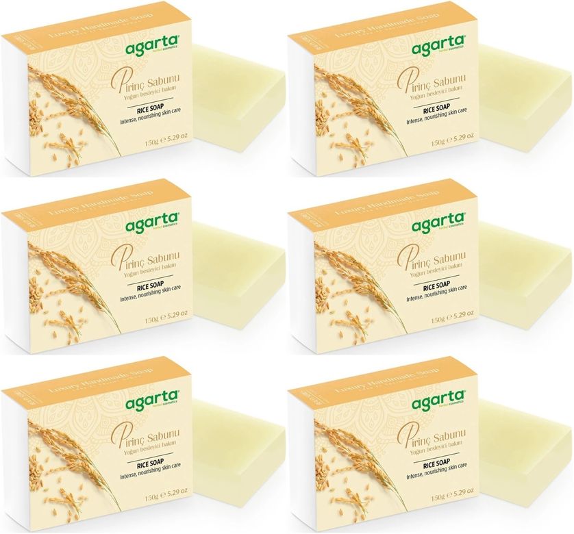 Agarta El Yapımı Doğal Sabun 150GR Pirinç (6 Lı Set)