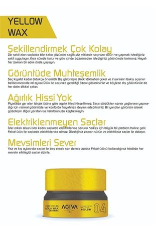 Agiva VFHGBDYGV Wax 90 Ml 04 Sarı Grooming