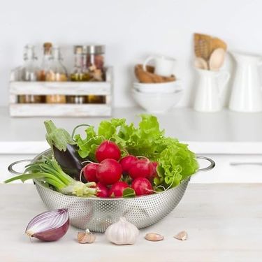 Agu Baby 133242772 Paslanmaz Çelik 22Cm Çift Kulplu Sepet Süzgeç, Salata Süzgeci Meyve Süzgeci, Makarna Süzgec - Paslanmaz Çelik Çift Kulplu 22Cm Sepet Açık Gri