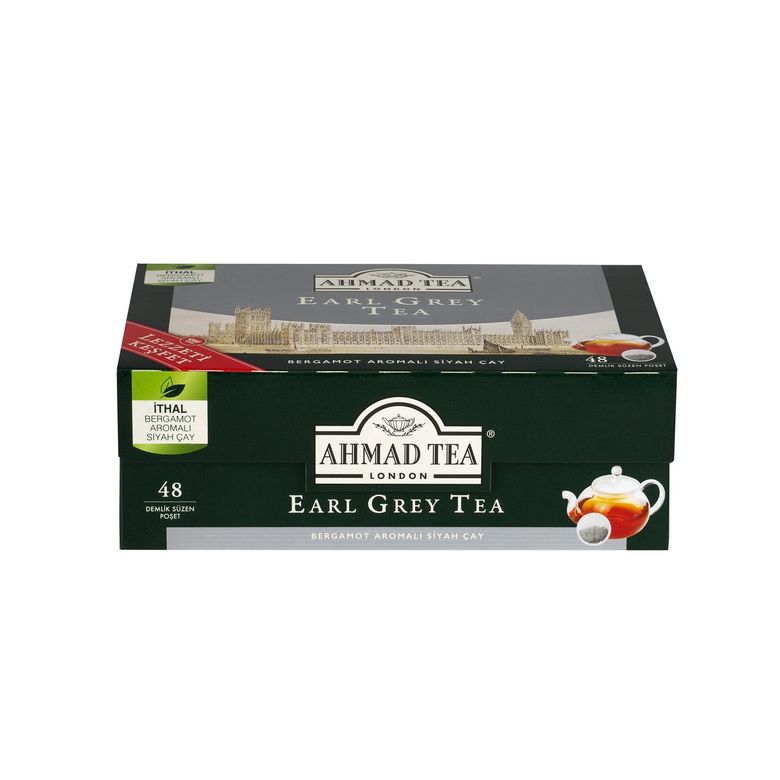 ahmadtea65652 Ahmad Tea Earl Grey Demlik Poşet Çay 48'li 153,6 G