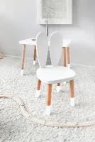 Ahşap Montessori Aktivite Masası Sandalyesi, Bunny Masa Sandalye, 1 Sandalye 1 Masa