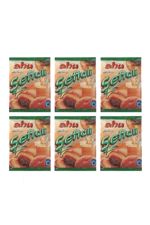 AHU AHU-GD-00001084 Şeftali Aromalı İçecek Tozu - 250 Gr X 6 Adet