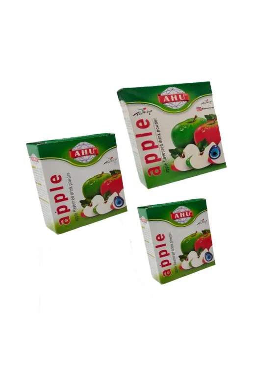 AHU AHU-GD-00001114-01 Elma Hazır Kutu Toz İçecek 500 Gr.+250 Gr.+ 100 Gr. Süper 3'lü Paket