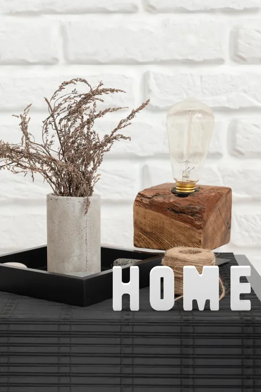 AHWALL AHW3D0002 Home Yazısı Ev Dekoratif Obje Biblo 3D Baskı Kaliteli Malzeme