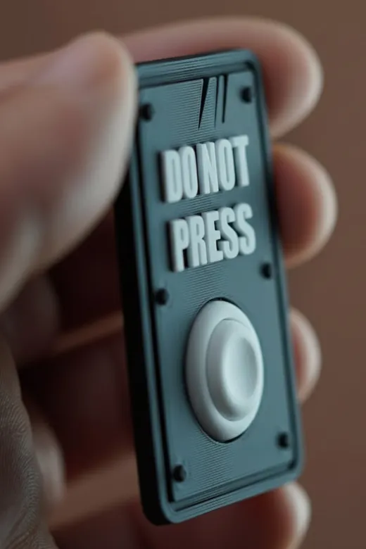 AHWALL AHWPTCH00003 Do Not Press Temalı Yeni Nesil 3D Baskı Arkası Cırtlı Patch/peç/arma (4X6 Cm)