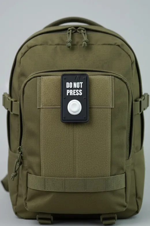 AHWALL AHWPTCH00003 Do Not Press Temalı Yeni Nesil 3D Baskı Arkası Cırtlı Patch/peç/arma (4X6 Cm)