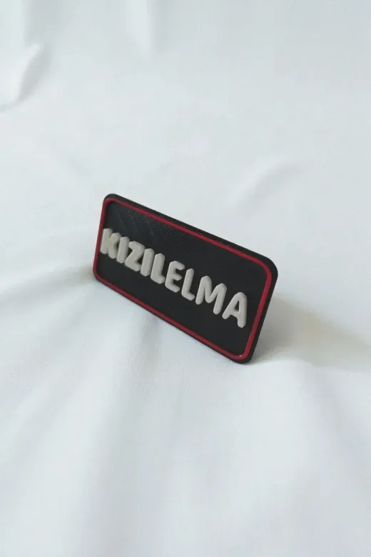 AHWALL AHWPTCH00004 Kizilelma Temalı Yeni Nesil 3D Baskı Arkası Cırtlı Patch/peç/arma