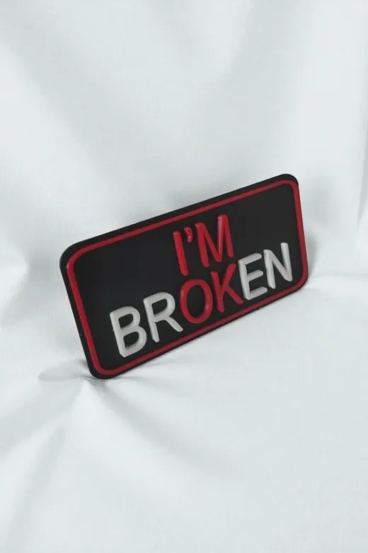 AHWALL AHWPTCH00006 I'm Ok Temalı Yeni Nesil 3D Baskı Arkası Cırtlı Patch/peç/arma