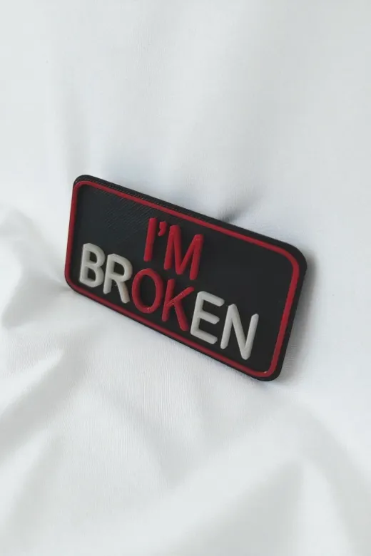 AHWALL AHWPTCH00006 I'm Ok Temalı Yeni Nesil 3D Baskı Arkası Cırtlı Patch/peç/arma
