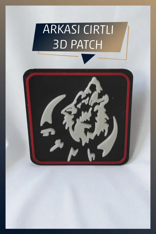 AHWALL AHWPTCH00008 Bozkurt Ve Türk Temalı Yeni Nesil 3D Baskı Arkası Cırtlı Patch/peç/arma