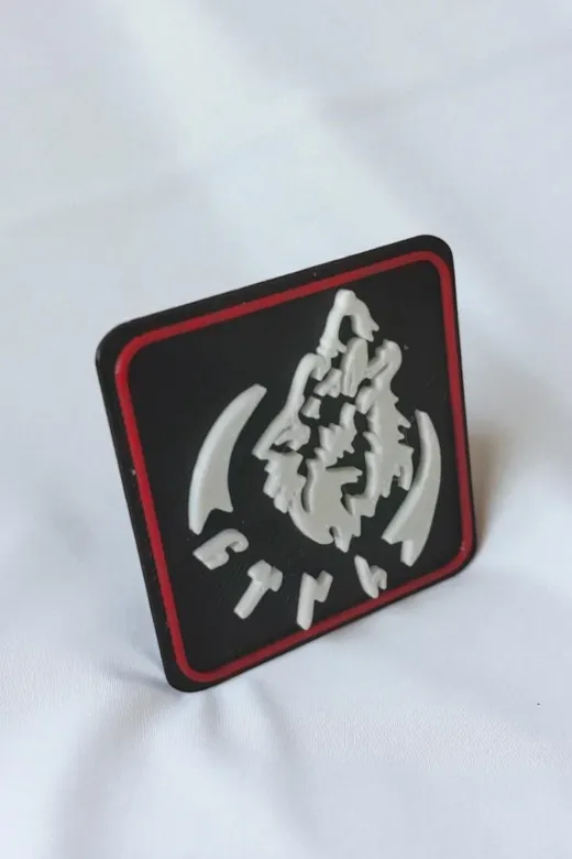 AHWALL AHWPTCH00008 Bozkurt Ve Türk Temalı Yeni Nesil 3D Baskı Arkası Cırtlı Patch/peç/arma