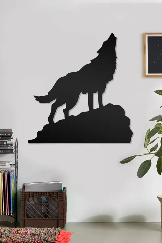AHWALL AW000113 Kurt Figürlü Dekoratif Ahşap Tablo